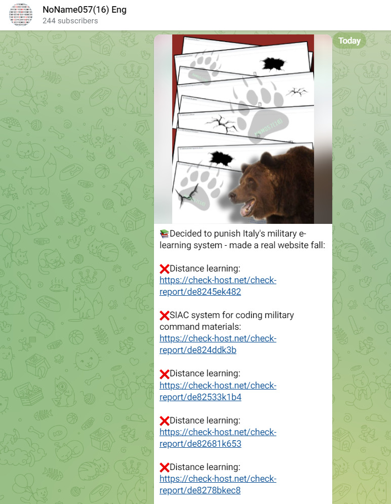 Noname Claims Italian Military Websites After Killnet Strikes FBI 39 Killnet