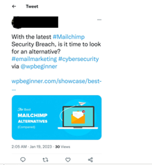 Competitors Use MailChimp Security Breach to Promote Their Products 42 MailChimp Security Breach