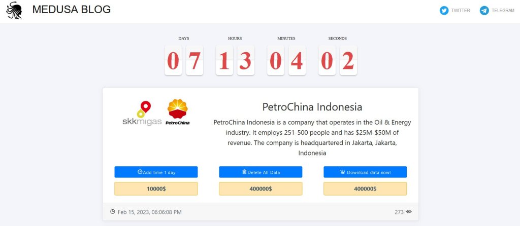 Medusa Claims PetroChina Ransomware Attack 40 PetroChina ransomware attack