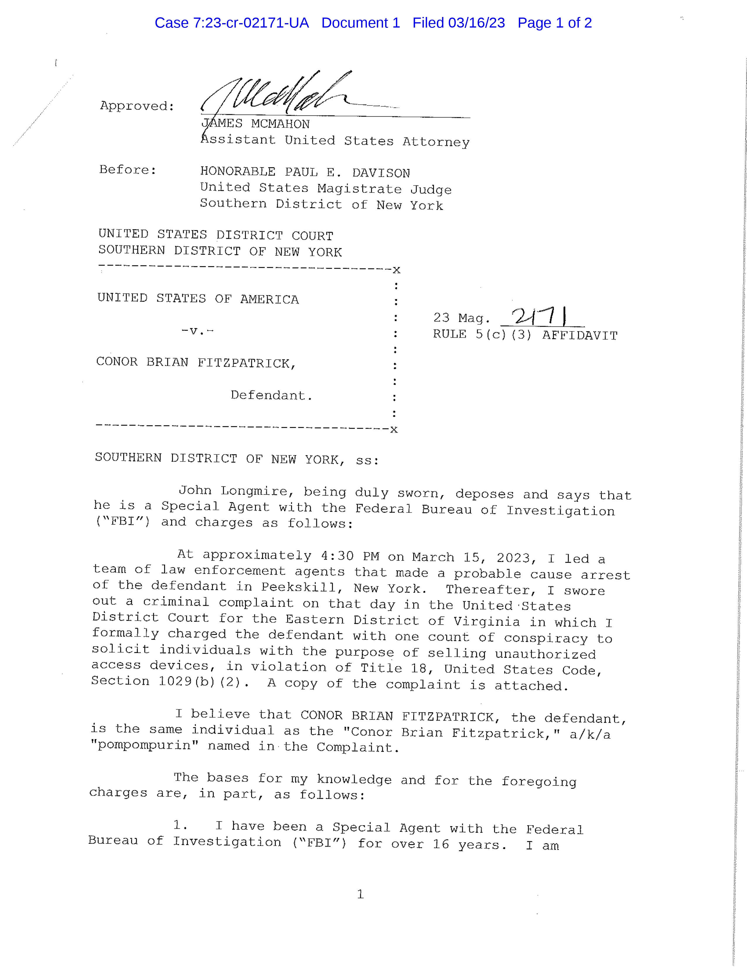 BreachForums Down After Promoter’s Arrest, Migration Underway Says New Admin 42 breachforums court document page 0001