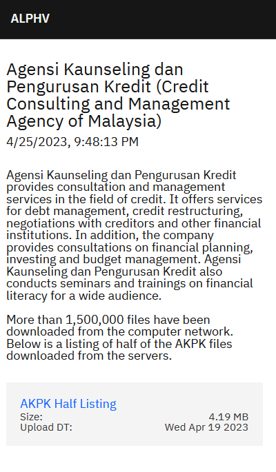 AKPK Malaysia Data Breach: ALPHV Ransomware Group Gets Access to 1.5 Million Files 40 AKPK Malaysia data breach