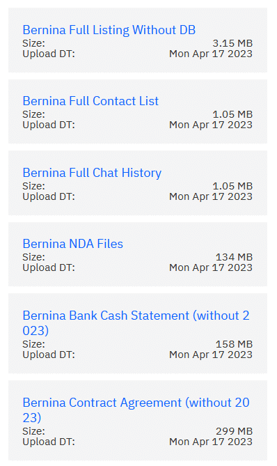 BERNINA International hacked