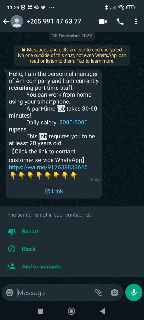 Employment Scams: Part-Time Promotional Job, Easy Money or Costly Trap? 52 WhatsApp fraud, employment scams