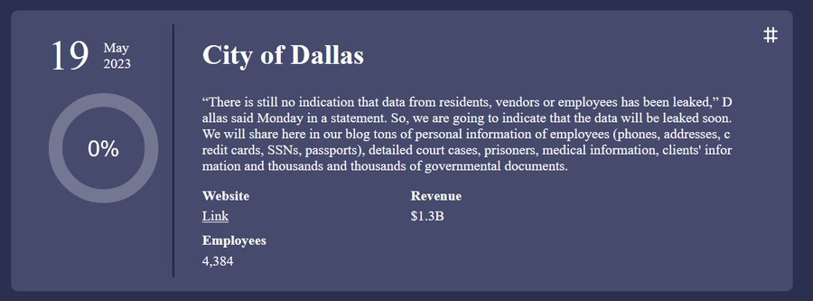 City Of Dallas Ransomware Attack: New Threat Note From Royal