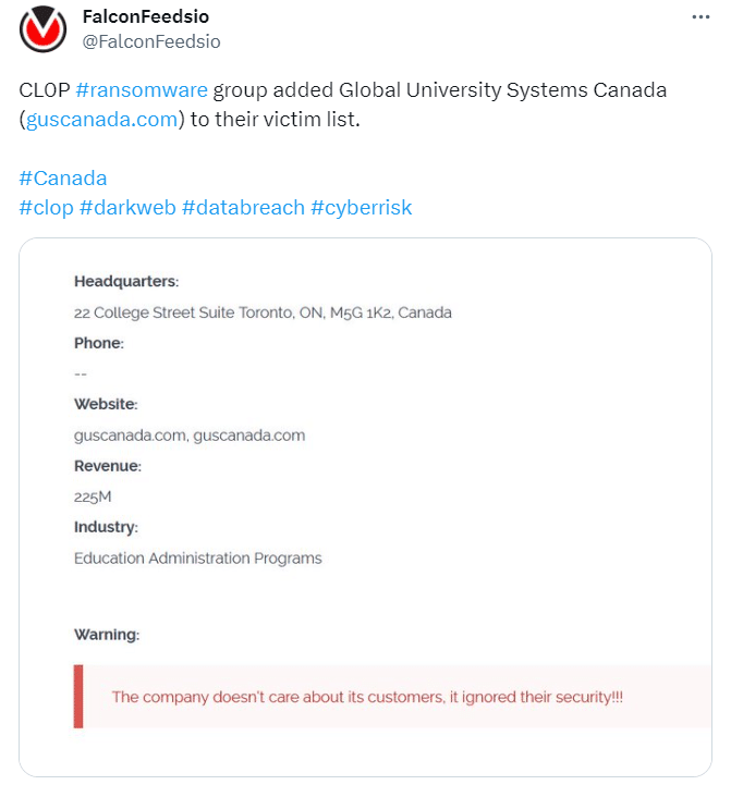 Cl0p ransomware victims