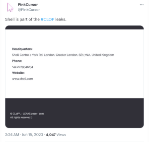 Cl0p Starts Naming MOVEit Transfer Victims; Shell, University of Georgia in the List 43 MOVEit Transfer SQL injection vulnerability, Cl0p ransowmare group