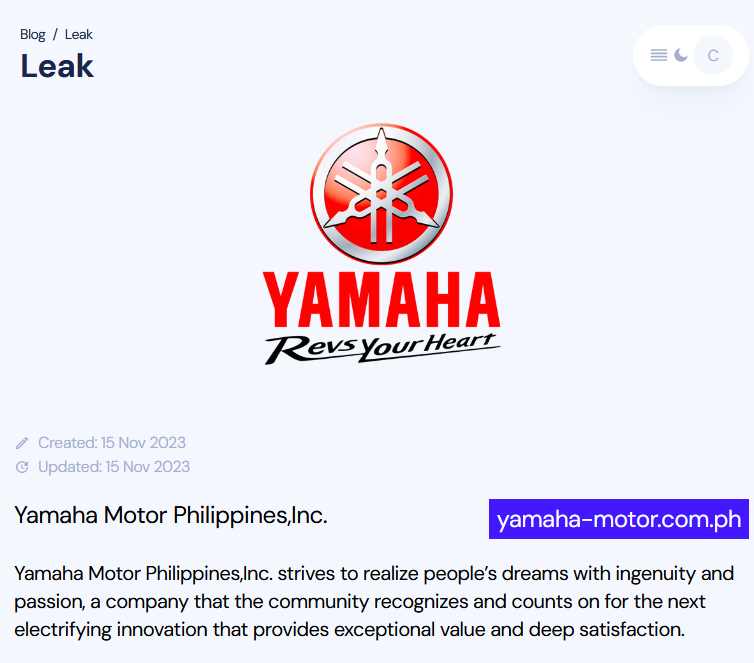 Yamaha Motor Philippines Inc Allegedly Falls Victim to INC Ransom Ransomware Group 39 Cyberattack on Yamaha Motor