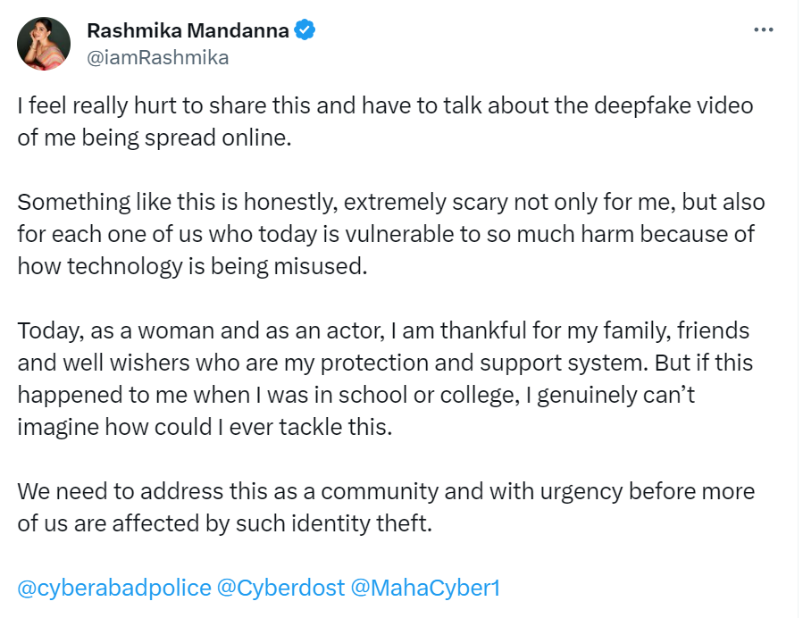 Rashmika Mandanna Deepfake Saga: A Twisted Web of Deceit 43 Viral deepfake video