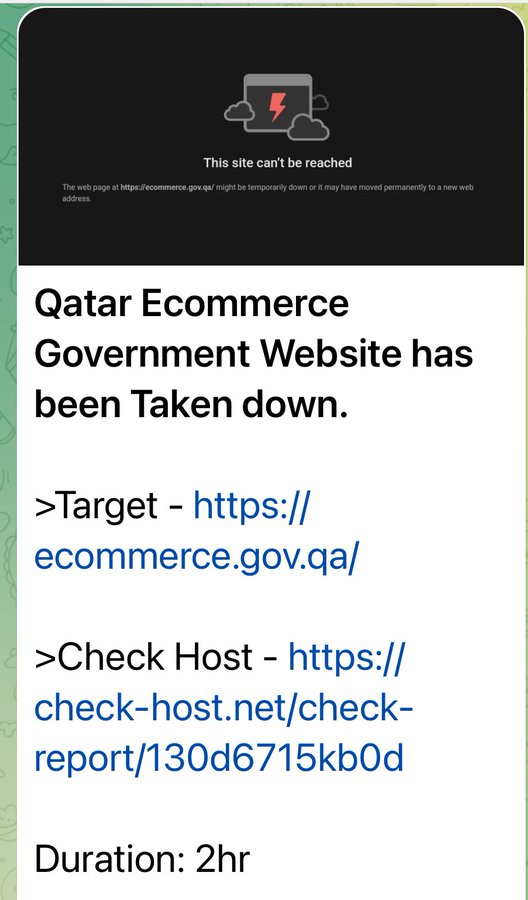 Hacker Group 'Indian Cyber Force' Launches Retaliatory Cyber Strike on Qatar Government Portal 41 cyberattack on qatar government e-commerce portal 1
