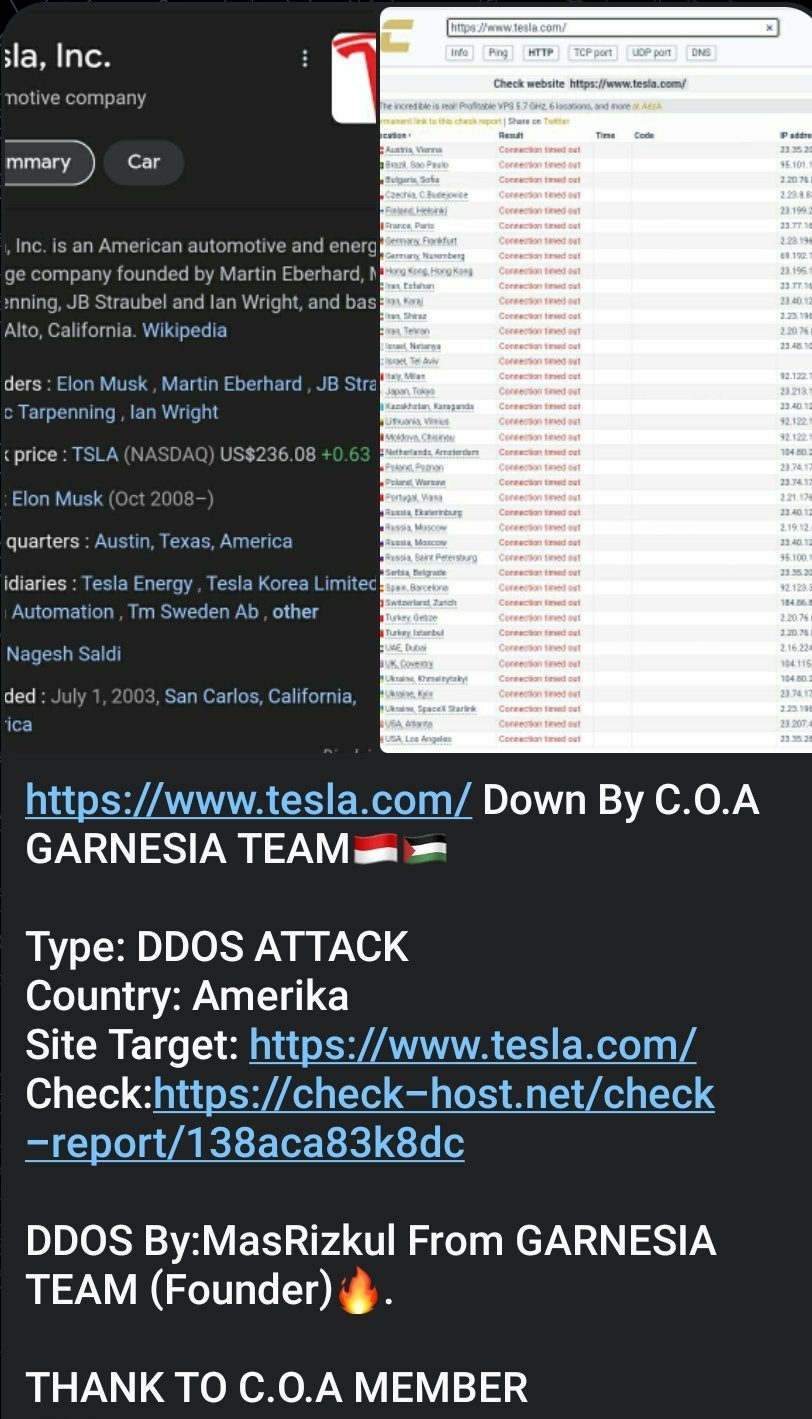 Anti-Israel Hacktivist Group Claims Tesla Cyberattack After Elon Musk's Israel Visit 40 Tesla Cyber Attack