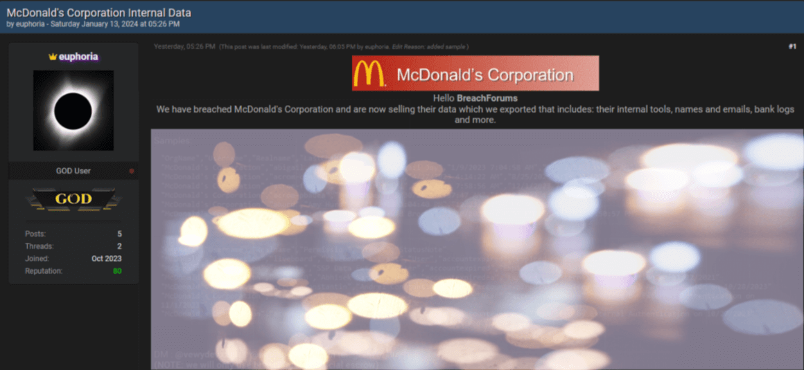 TCE Exclusive: McDonald's Data Breach 2024, a Continuation of Cybersecurity Dilemmas 39 2024 McDonald's Data Breach