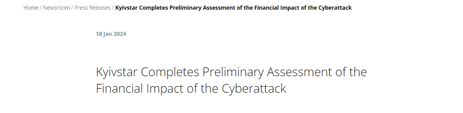 Veon Estimates Nearly $95 Million Revenue Loss Post Kyivstar Cyberattack 39 Kyivstar Cyberattack