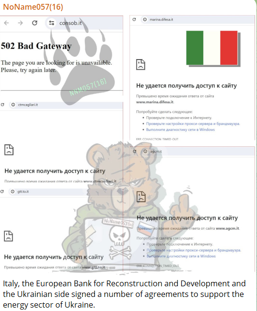 Cyberattack on Italy: NoName Targets Multiple Italian Websites 41 Cyberattack on Italy