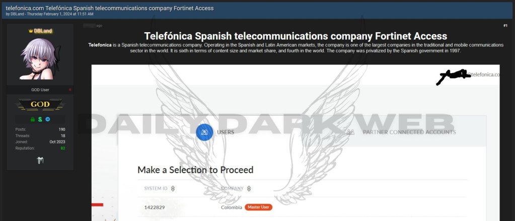 Telefónica Breached Again: Hackers Claim to Sell Unauthorized Access 39 Telefonica's Cyberattack
