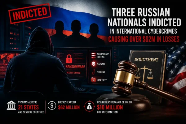 Three Russians Indicted in $62M Cybercrime Scheme Targeting U.S. Infrastructure 41 Russian cybercrime indictment