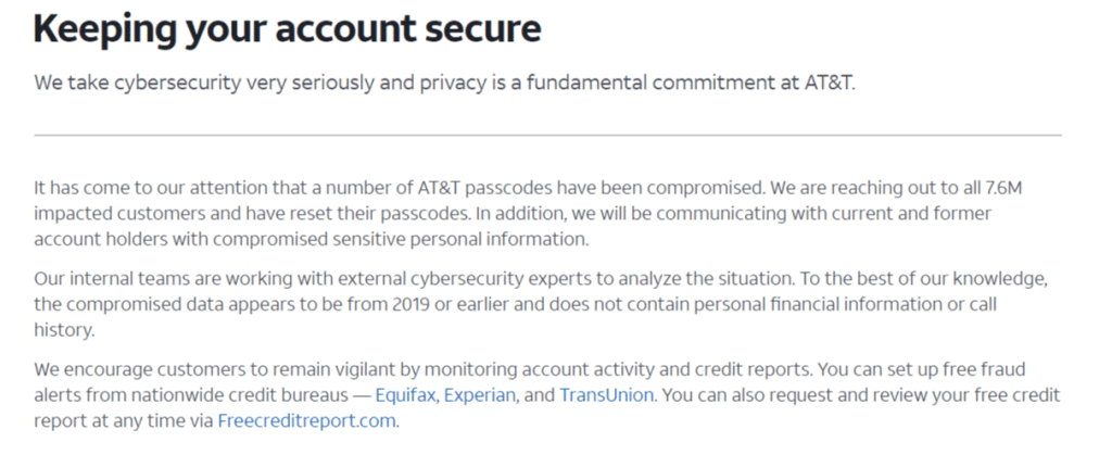 AT&T Data Breach: Cybersecurity Alert For 73M Accounts