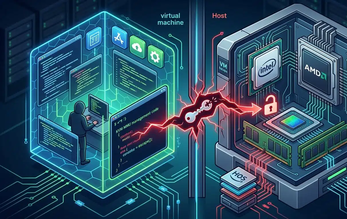 Januscape Flaw in Linux KVM's MMU Code Enables VM Escape on Intel and AMD 3 CVE-2026-53359