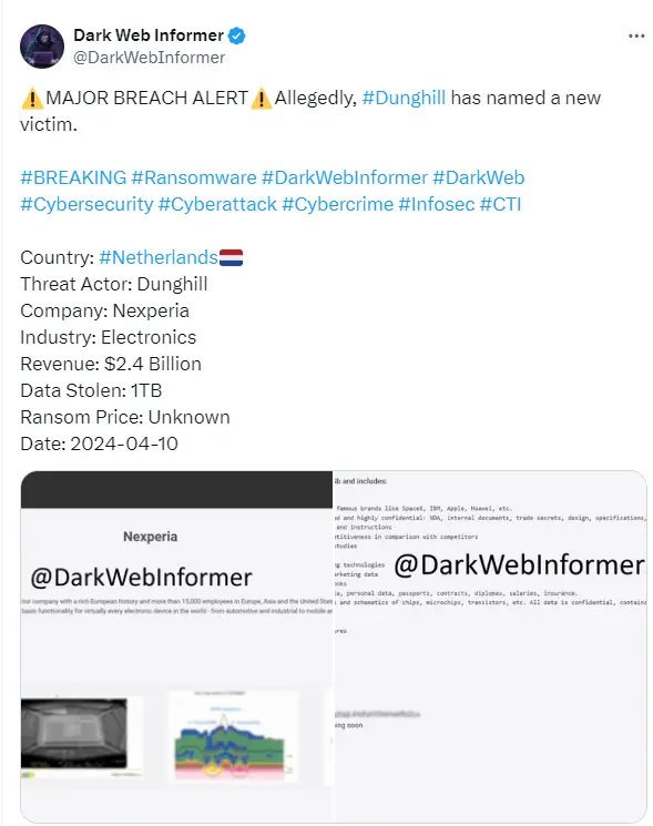 Nexperia Confirms Data Breach, Launches Investigation with Cybersecurity Experts 39 Cyberattack on Nexperia