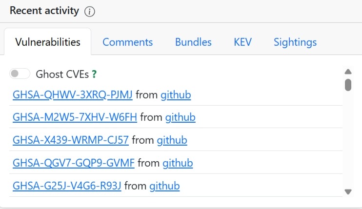 EU vulnerability database dashboard