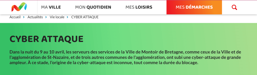 Shared Servers Crippled: French Municipal Governments Face Service Outages After Cyberattack 42 Cyberattacks on French Municipal Governments