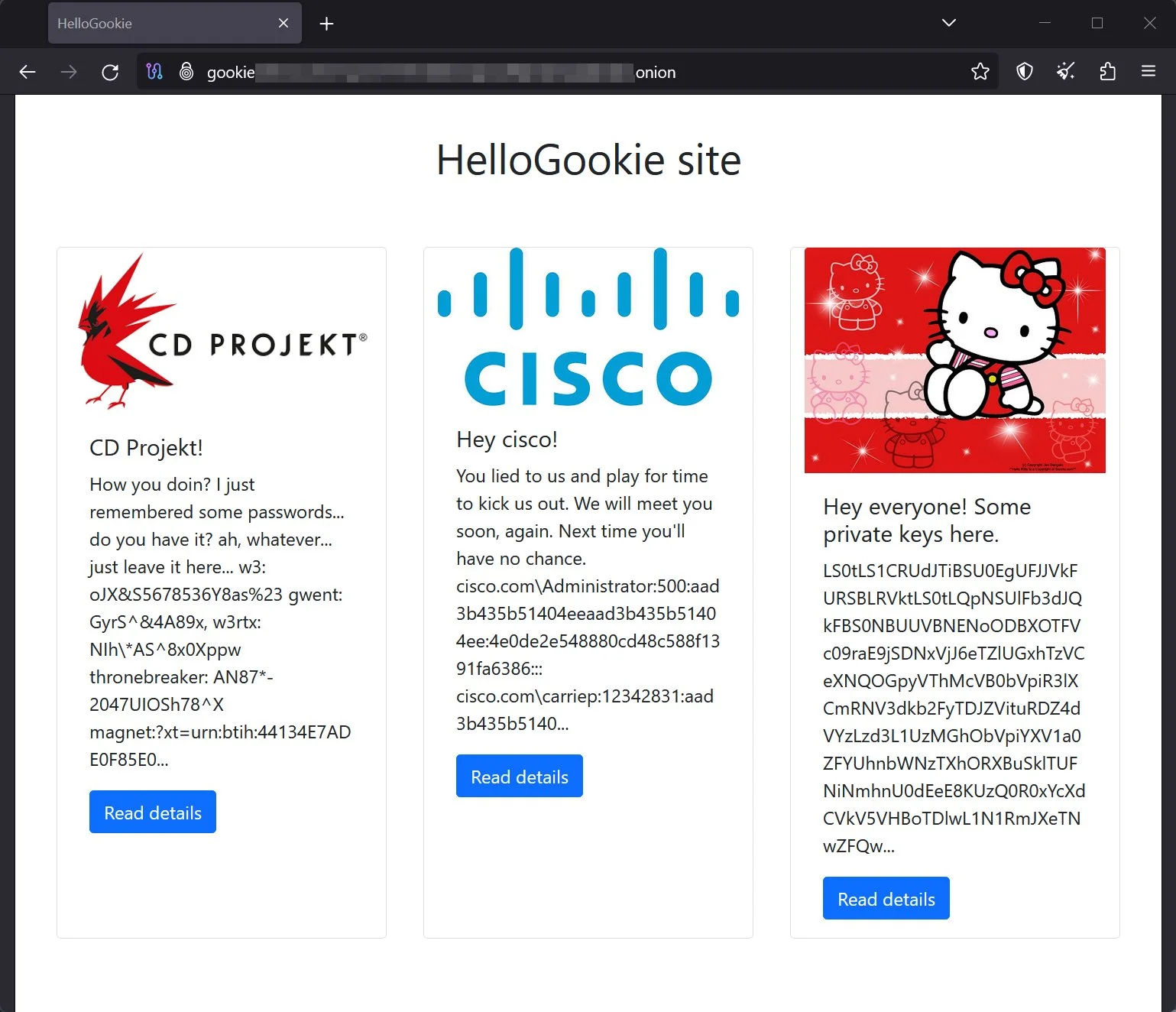 HelloKitty Ransomware Takes on New Identity as HelloGookie: A Closer Look at Cyber Adaptability 42 HelloGookie ransomware group