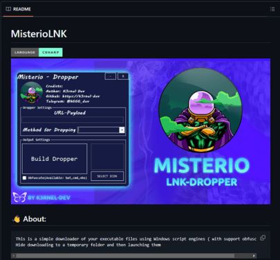 New MisterioLNK Loader Largely Undetected by Security Tools: Cyble 38 MisterioLNK malware loader and obfuscation tool