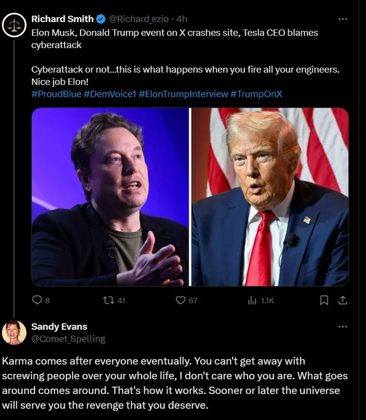 Musk-Trump Interview DDos