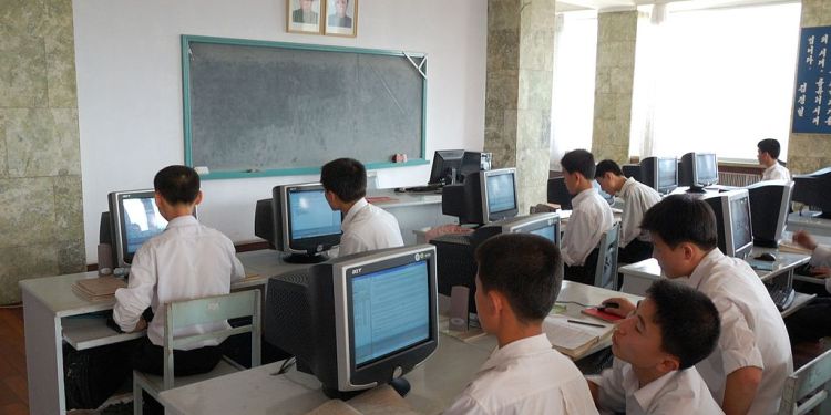 Kim Jong Un Now has a Cyber Army of 8,400 Hackers, South Korean Intelligence Reportedly Said 37 Youngsters learning computers in Schoolchildren's Palace, Pyongyang, North Korea (Source Wikimedia)