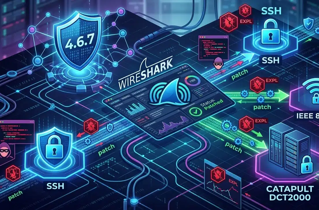 Wireshark 4.6.7 Fixes 12 Security Issues Across SSH, IEEE 802.11, Catapult DCT2000 and Other Protocols 1 Wireshark