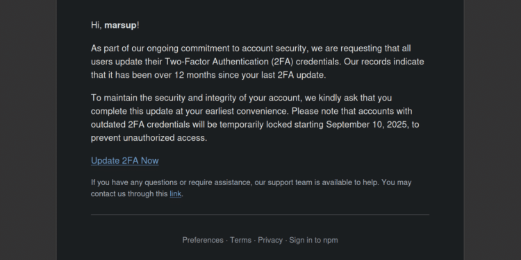 Massive NPM Supply Chain Attack Earned Only $600 for Attackers 37 NPM supply chain attack phishing email