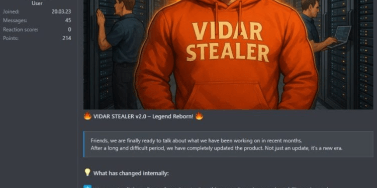 Vidar Stealer 2.0 Boosts Infostealer’s Credential Theft and Evasion Capabilities 37 Vidar Stealer 2.0 infostealer